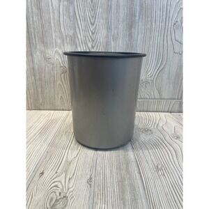 Vintage Tupperware Silver Canister with Black Lid 2418B-3 2419A-4 Made in USA